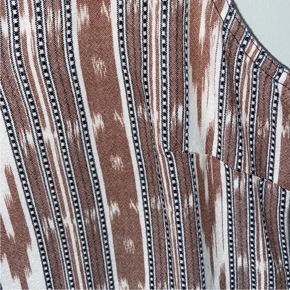 KAVU Rita Sleeveless V-neck Dress, Tan, Black & White Size XS NWOT - Picture 6 of 10
